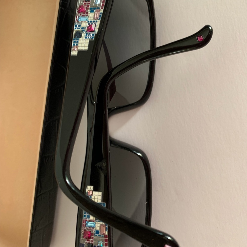 Judith Lieberman swarsoki crystal black sunglasses - Picture 2 of 4